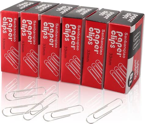 Trombones Bureau OOTDAY, 33 mm Trombones Métal de Taille Moyenne, Pince ...