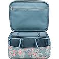 SKYFUN (LABEL) Nylon Portable Makeup Train Case Travel Cosmetic Storage ...