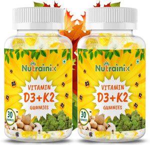 Nutrainix Vitamin D3 With K2 As MK7 Supports Heart & Bone Health - 30 ...