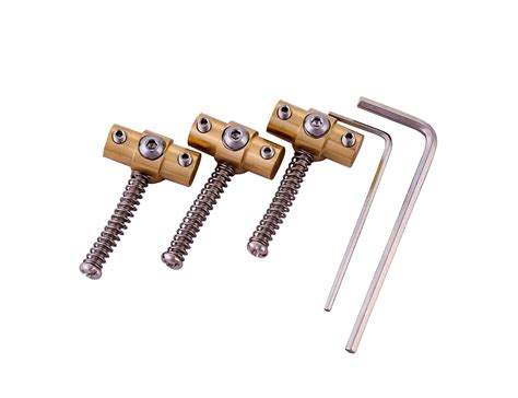Guyker In-Tune Guitar Bridge Saddles (Set of 3) – Brass Compensated ...