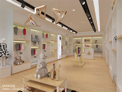 8万元购物空间60平米装修案例_效果图 - 童装店设计 - 设计本