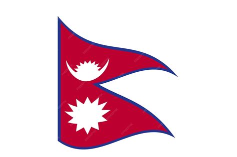 Premium Vector | Nepal flag in vector design
