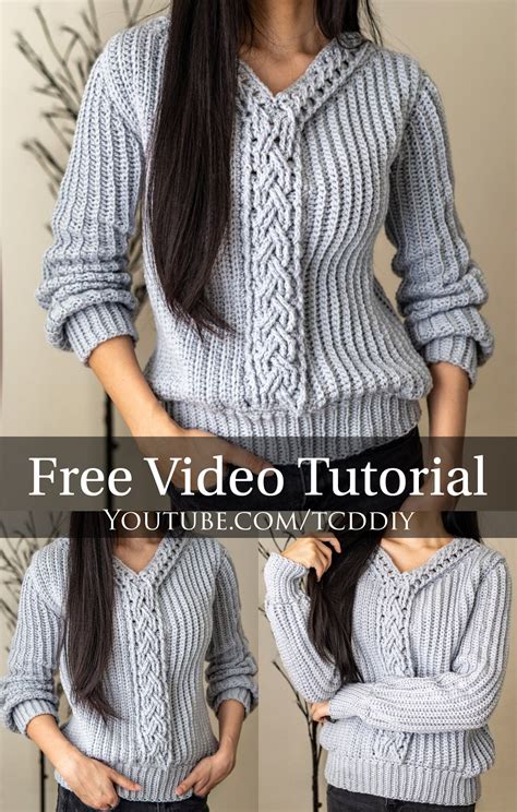 Cable stitch sweater free crochet patterns – Artofit