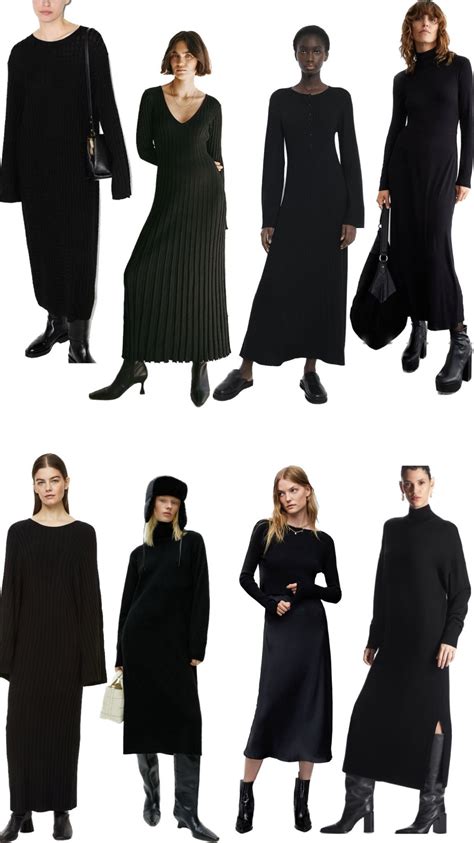 emmarosethatcher on LTK | Black long sleeve midi dress, Black midi ...