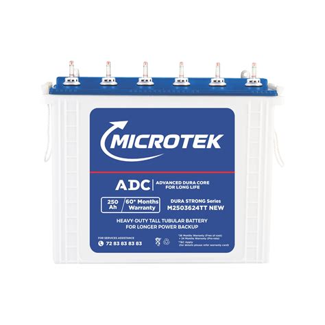 Microtek Dura Strong M2503624TT | 250Ah Tall Tubular Inverter Battery