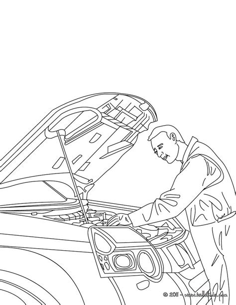 Mechanic Coloring Pages 的图像结果