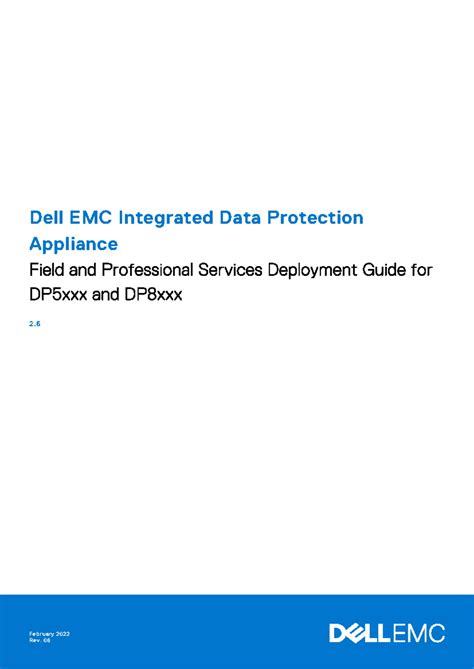 IDPA 2.6.1 Deployment Guide: Integrated Data Protection Appliance - Studocu