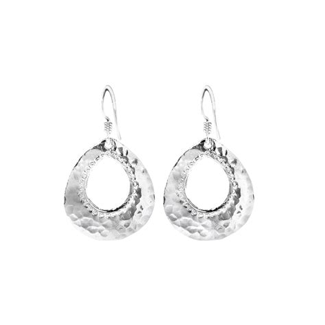 Droppy Affair Danglers Silver Earrings | Raajraani