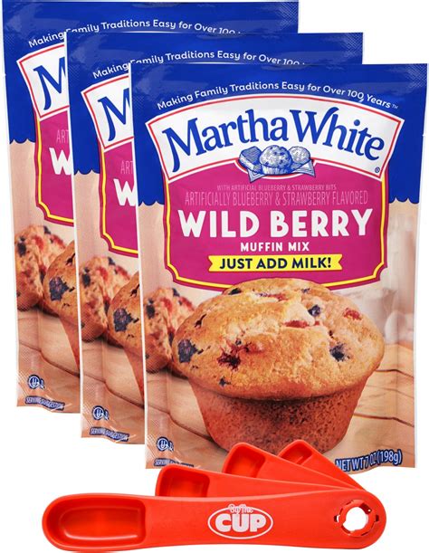 Amazon.com : Martha White Wildberry Muffin Mix, 7 oz (Pack of 3) with ...