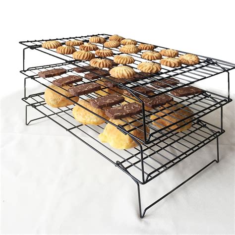 Buy BGT 3-tier Cooling Rack Set 15.75 inch x 9.75 inch Metal Stackable ...