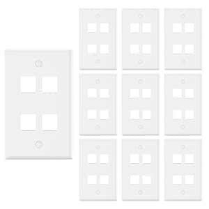 VCE 10 Pack 4-Port Keystone Wall Plate Keystone Jack Modular Inserts ...