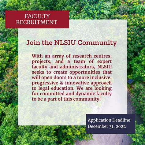 NLSIU on Twitter: "We are hiring! Multiple faculty positions in law and ...