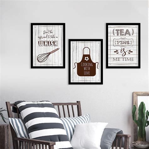 Kitchen Quotes Framed Wall Posters with Frame for Restaurant Bar Wall ...