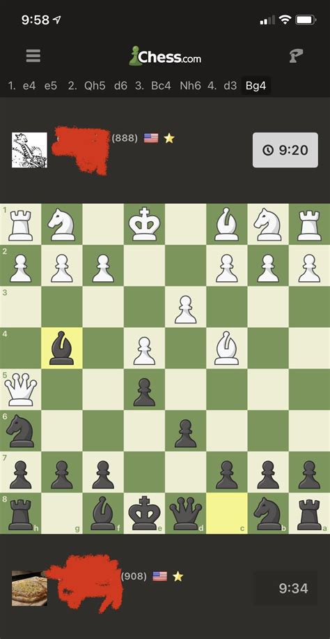 Image result for 4 Move Checkmate Defense