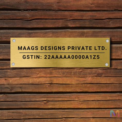 GST Name Plates for Office | Company Name Boards with GST – Maags Designs