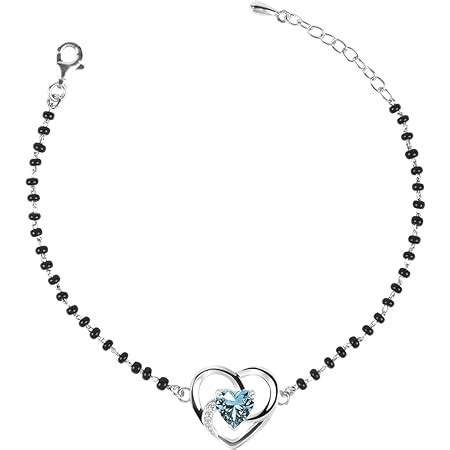 Buy CLARA 925 Sterling Silver Infinity Hand Mangalsutra Bracelet ...