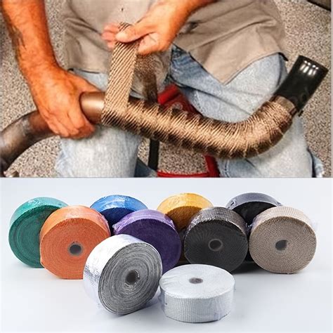 Temu｜5 Meters Colored Insulation Belt Motorcycle Modified Exhaust Pipe Banana Cloth Resistant ...