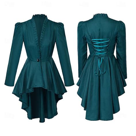 Punk & Gothic Medieval Renaissance Coat Cosplay Costume Trench Coat ...