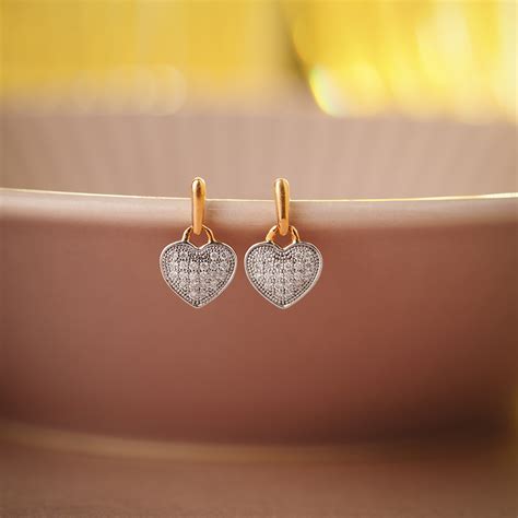 Shimmering Love Diamond Drop Earrings