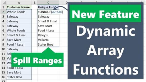 Image result for Excel Dynamic Array Functions