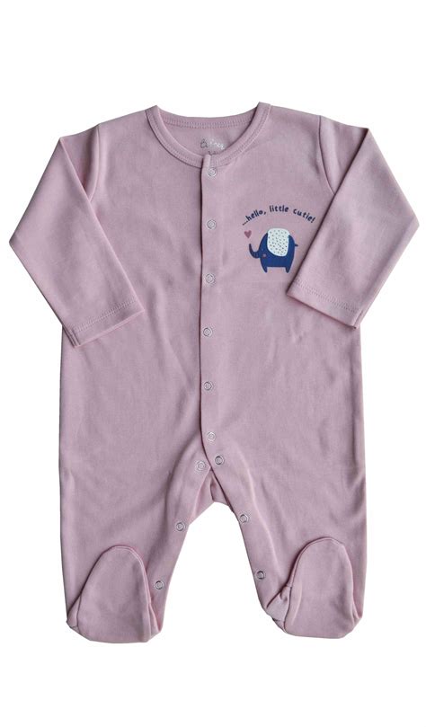 Affordable & Soft Baby Clothes by Babeez - Rose Pink Sleeper with Small ...