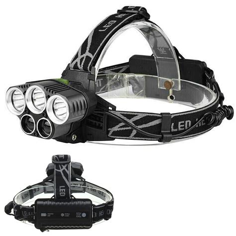 Xample Rechargeable Head Torch Headlamp Light Lamp 20000lm 5 X ...