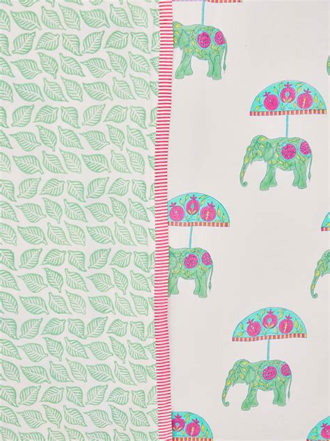 Pink & Green Hand Block Print Cotton Muslin Dohar – Pinklay