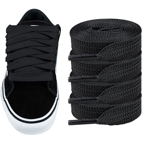 2Pairs Fat Shoelaces for Vans Knu Skool,16MM Chunky Thick Flat Wide Jumbo Shoe Laces Replacement ...