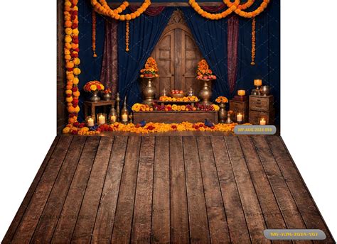 Amber Glow Entrance Wooden Texture Backdrops