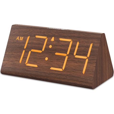 Buy DreamSky Wooden Digital Alarm Clocks for Bedrooms - Electric Desk ...