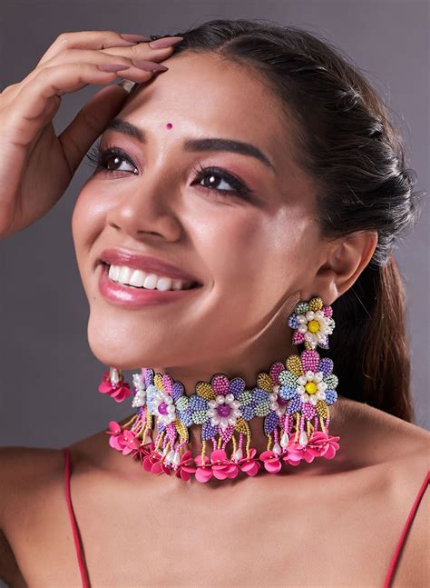 Meera pastel necklace set – Phuljhadi
