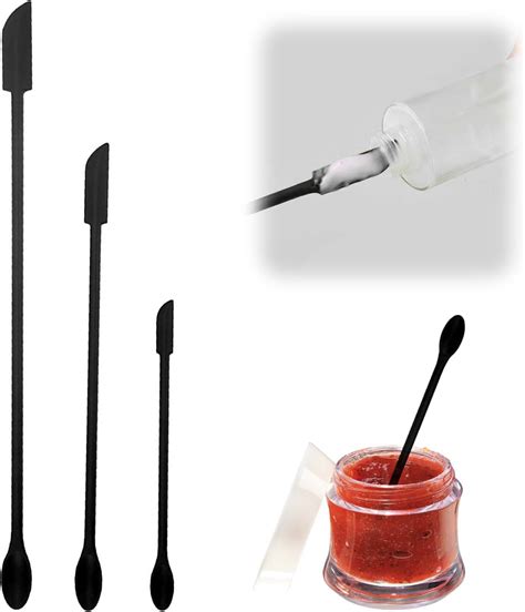 Set of 3 Mini Silicone Spatulas, Small Silicone Spoon, Spatula, Glass ...