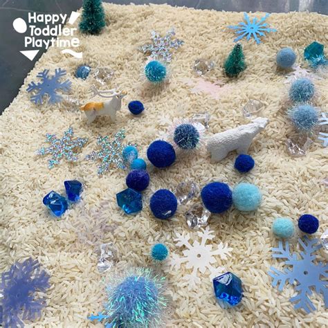 Snowflake winter sensory bin with flicker candles – Artofit