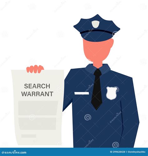 Police Search Warrant Illustration Stock Vector - Illustration of ...