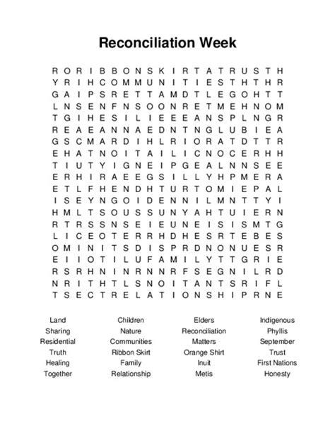 Image result for Reconciliation Week Puzzle