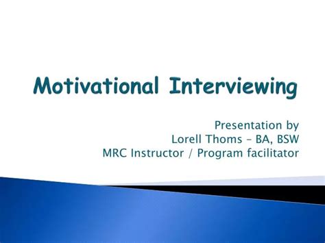 Image result for Motivational Interviewing PowerPoint