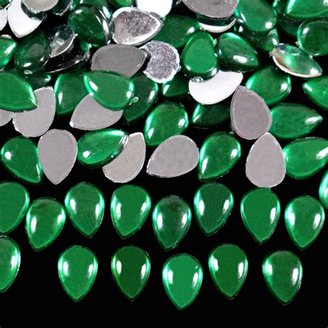 Buy Dark Green Color Teardrop Shape Kundan Stones online ...