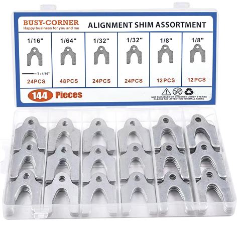 Busy Corner144 Pieces Auto Alignment Body Shim Assortment Kit 1 ...