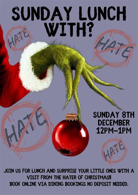 Sunday Lunch with The Grinch, Hyndburn Road, Accrington, 8 December ...