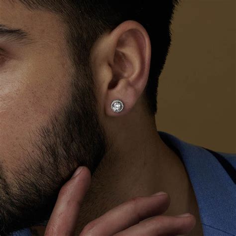 Buy Silver Earrings for Men with Modern Designs | TrueSilver