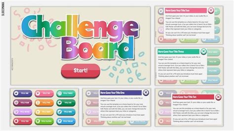 Party Challenge Board an Interactive template for Google Slides or ...