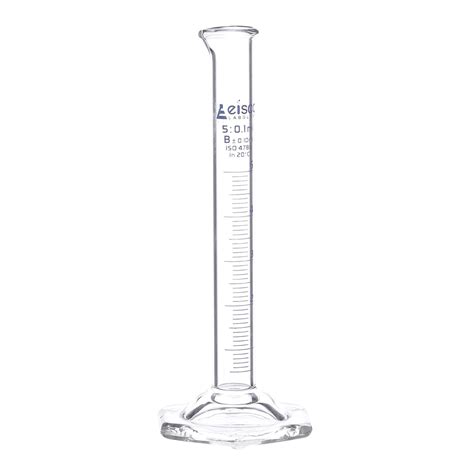 Cylinder Measuring Graduated, cap. 5ml., class 'B', Hex. base with spo ...