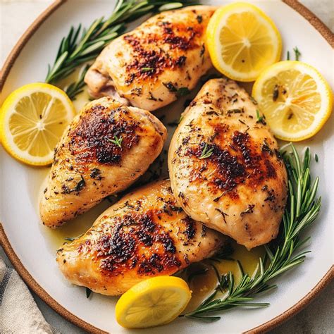 Low-Calorie Baked Chicken with Herbs and Lemon