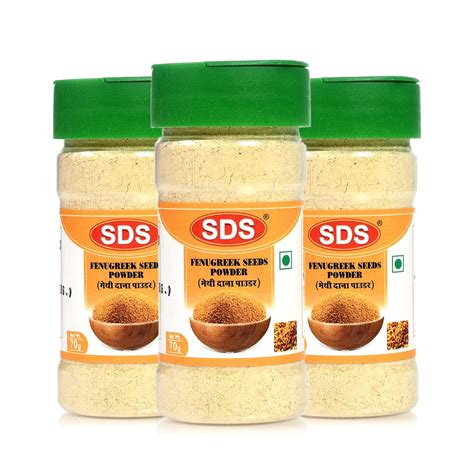 SDS Methi Dana Powder - 70g (Pack of 3) | Fenugreek Powder for ...