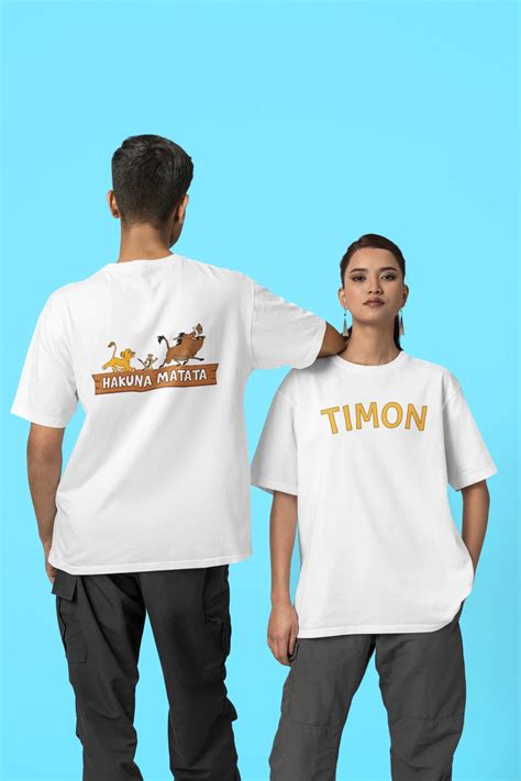 Lion King Hakuna Matata Oversized T-Shirt – Timon Front & Back Print ...