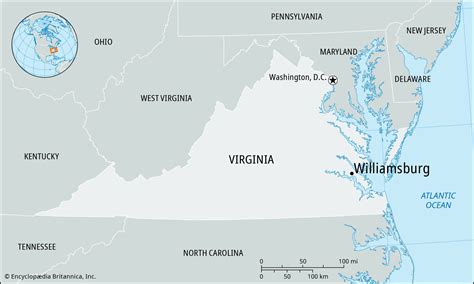 Williamsburg Virginia Map Virginia's Historic Triangle: Explore