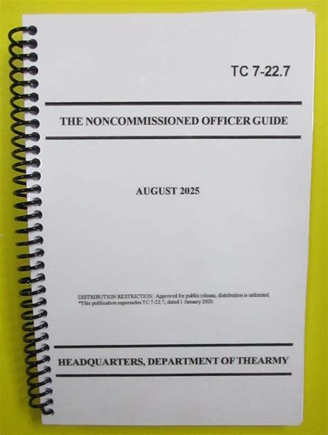 TC 7-22.7 NCO Guide – 2025 – BIG size – My Army Publications