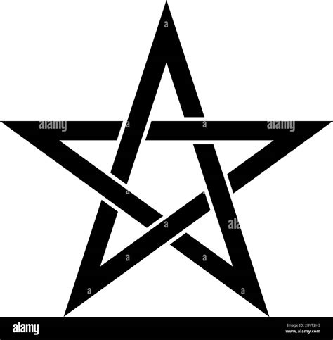 Pentagram sign - five-pointed star. Magical symbol of faith. Simple ...