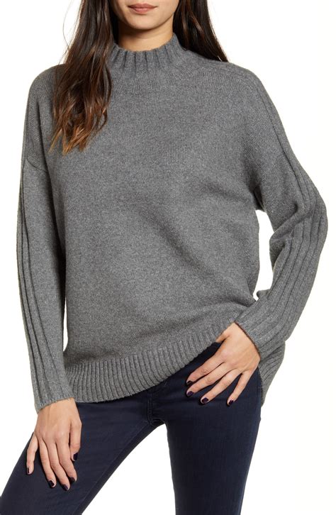Chelsea28 Stripe Detail Mock Neck Sweater | Nordstrom | Mock neck ...