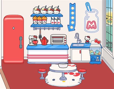 KİTCHEN HELLO KİTTY İN TOCA LİFE WORLD 💘☁️, 2025 | Hello kitty, Oyuncak, Planlayıcı